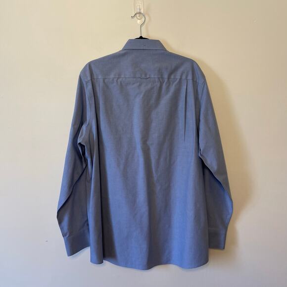 Nordstrom XL light blue long sleeve button up shirt regular fit cotton business - Picture 6 of 8